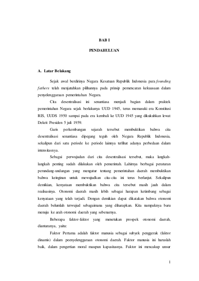 contoh pendahuluan makalah bahasa indonesia